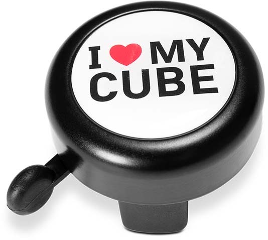 Cube Sonnette de vélo I LOVE MY Cube black n white n red