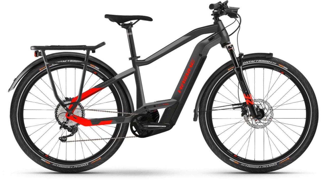 Haibike Trekking 9 i625Wh anthracite/red 2022 - Vélo trekking électrique Homme