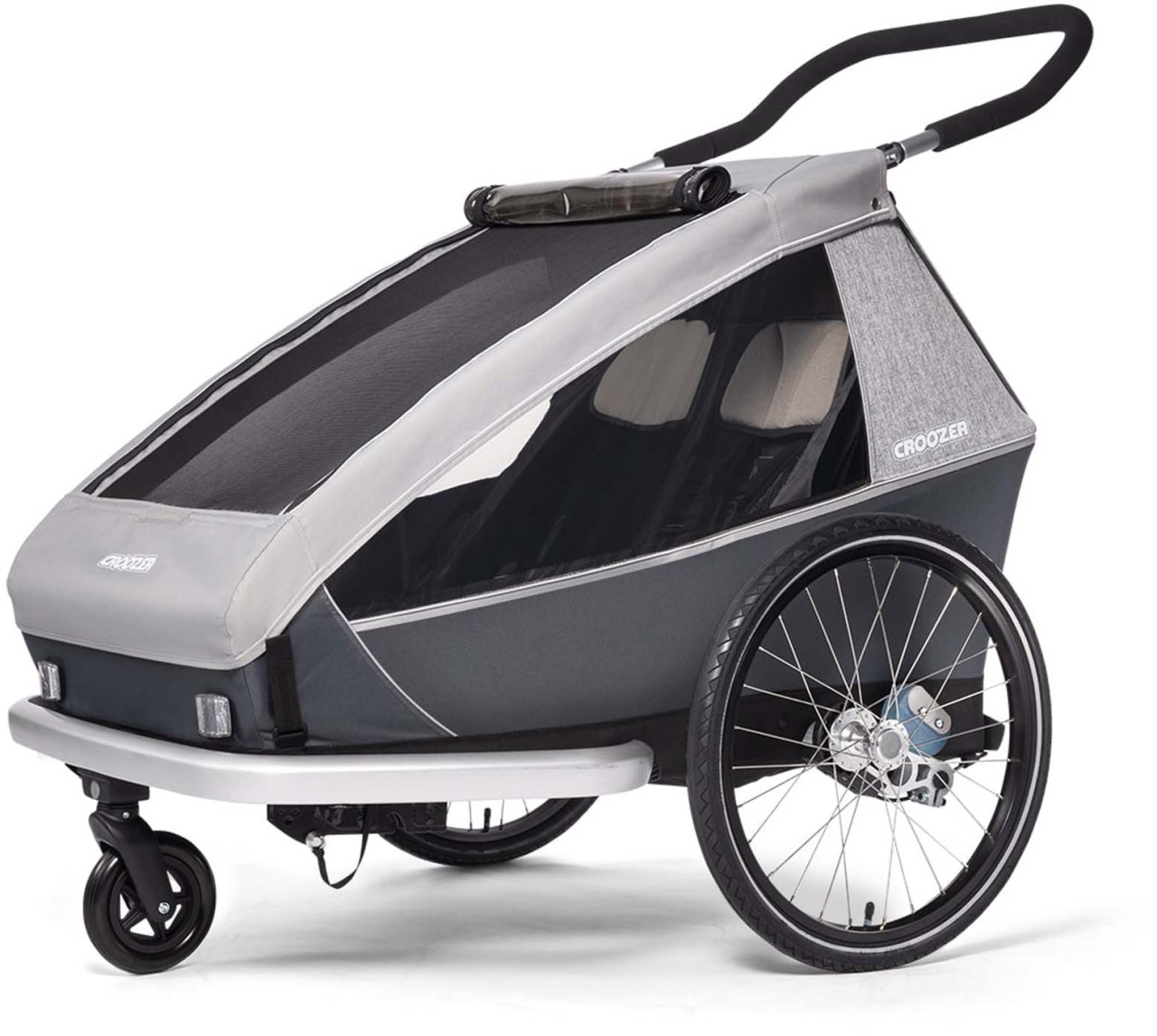 Croozer Kid Keeke 2 Stone grey - Deux places