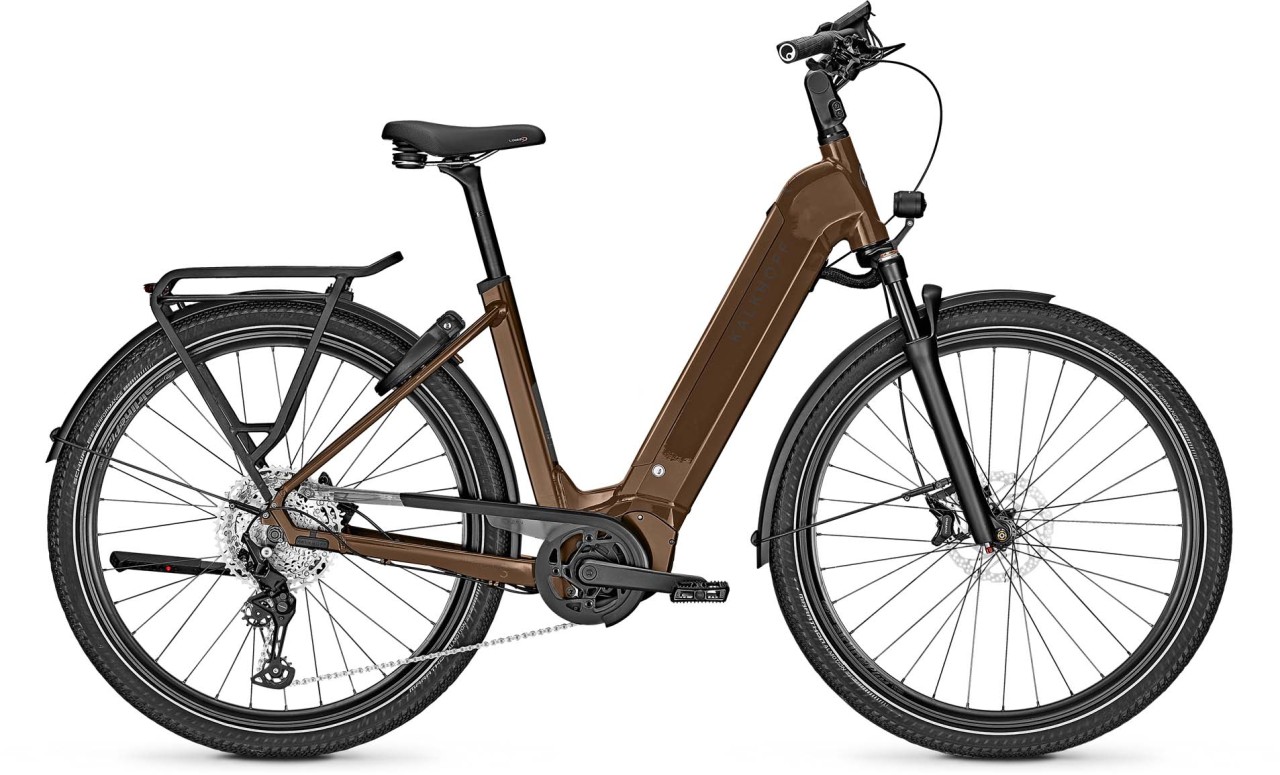 Kalkhoff Endeavour 5.B Advance+ goldbrown glossy 2023 - V?lo trekking ?lectrique col de cygne