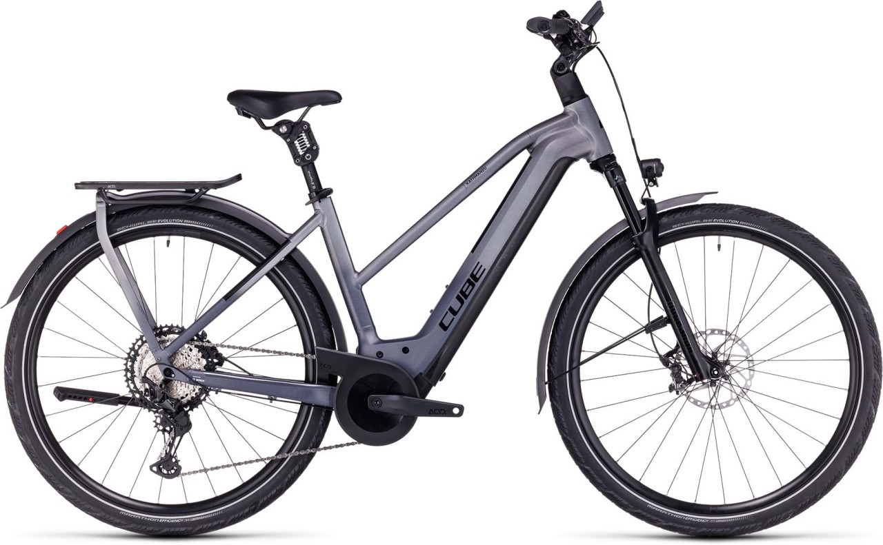 Cube Kathmandu Hybrid SLT 750 prizmsilver n grey 2023 - Vélo trekking électrique Femme