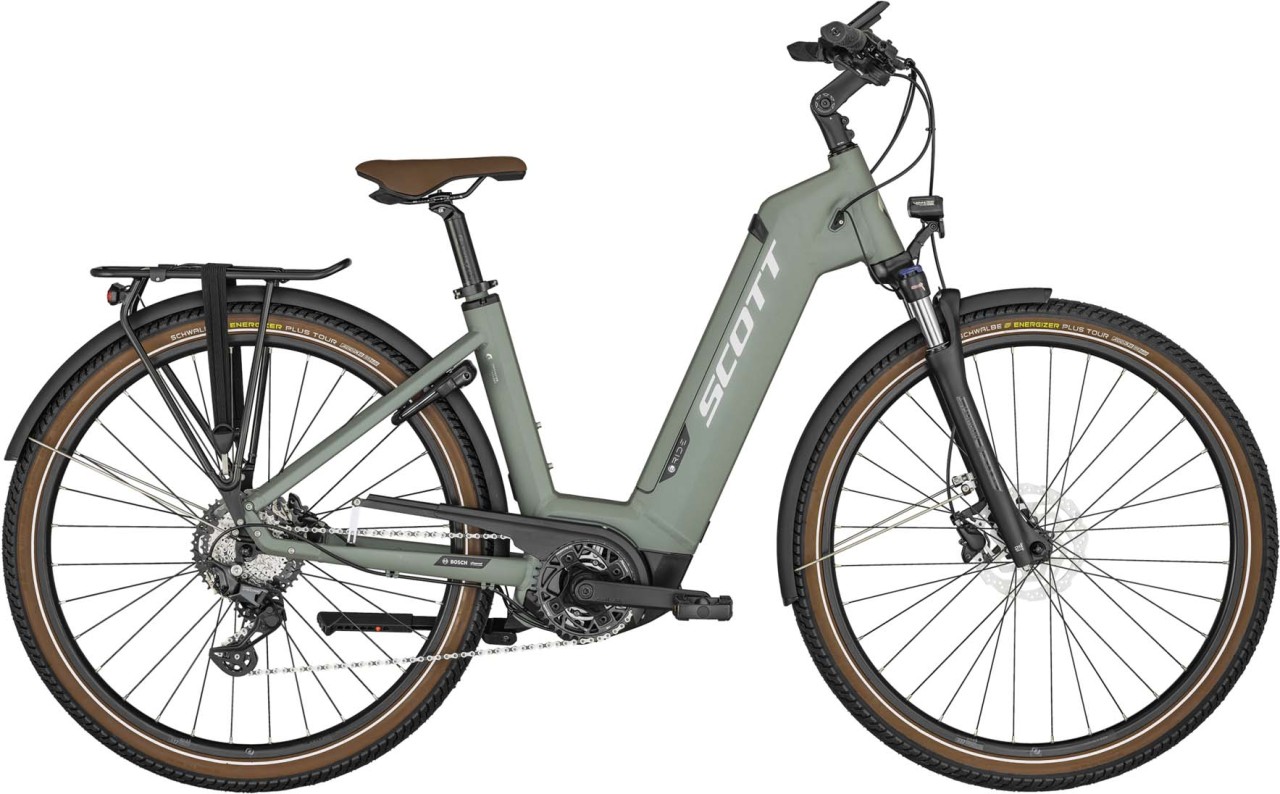 Scott Sub Sport eRIDE 20 Unisex Highland Green 2023 - Vélo trekking électrique col de cygne