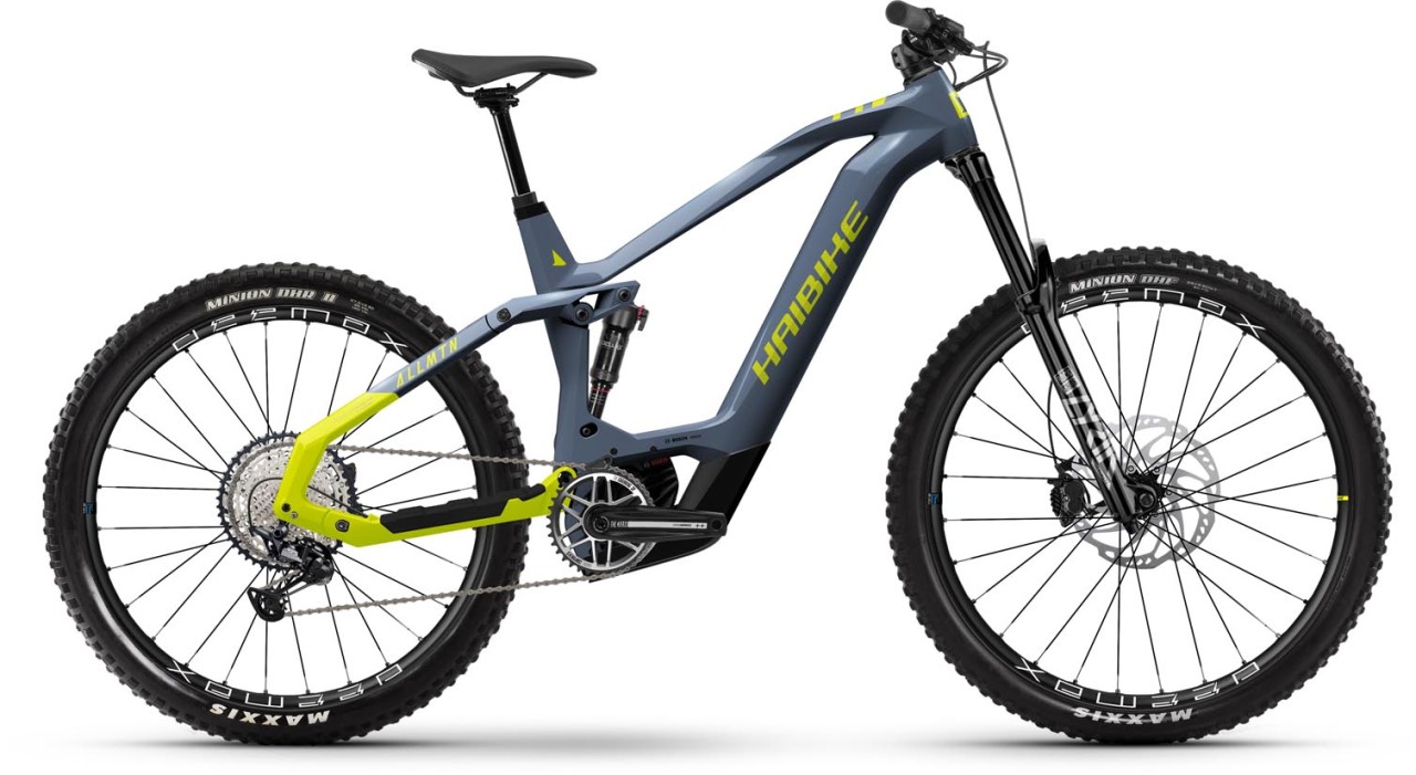 Haibike AllMtn CF 11 slate / neon yellow gloss 2024 - VTT tout suspendu électrique