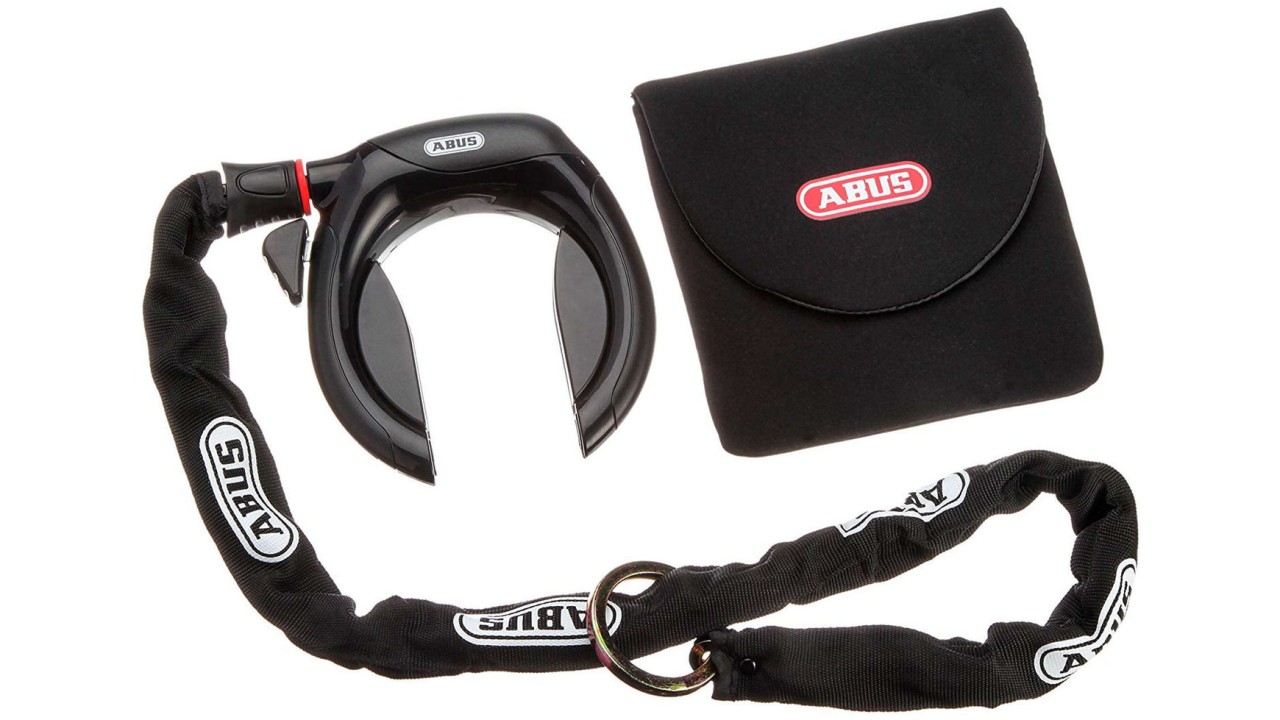 Abus Verrouillage de cadre PRO TECTIC 4960 NR noir + chaîne de verrouillage de cadre 6KS/85 + sac ST5850