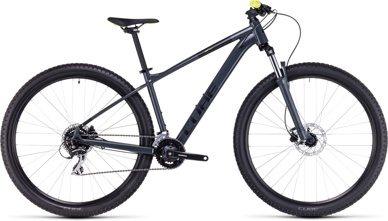 Cube Aim Pro grey n flashyellow 2023 - VTT semi-rigide