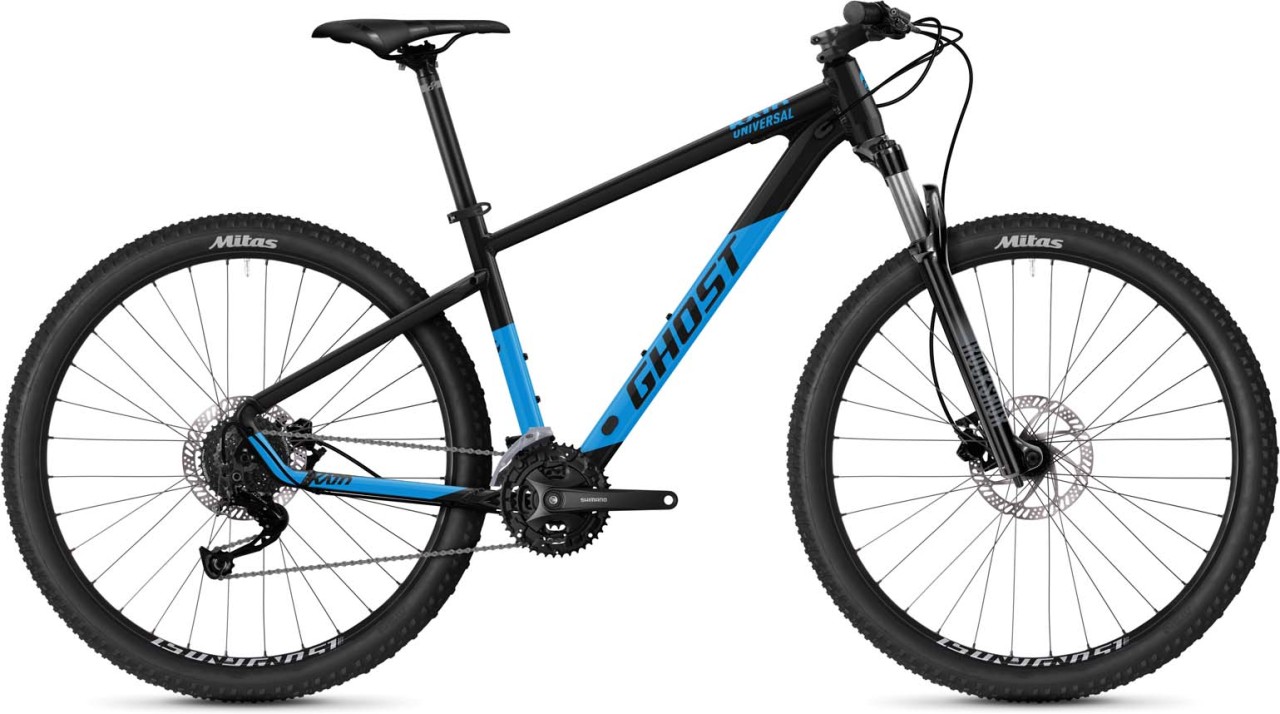 Ghost Kato Universal 27.5 AL black / bright blue glossy 2023 - VTT semi-rigide