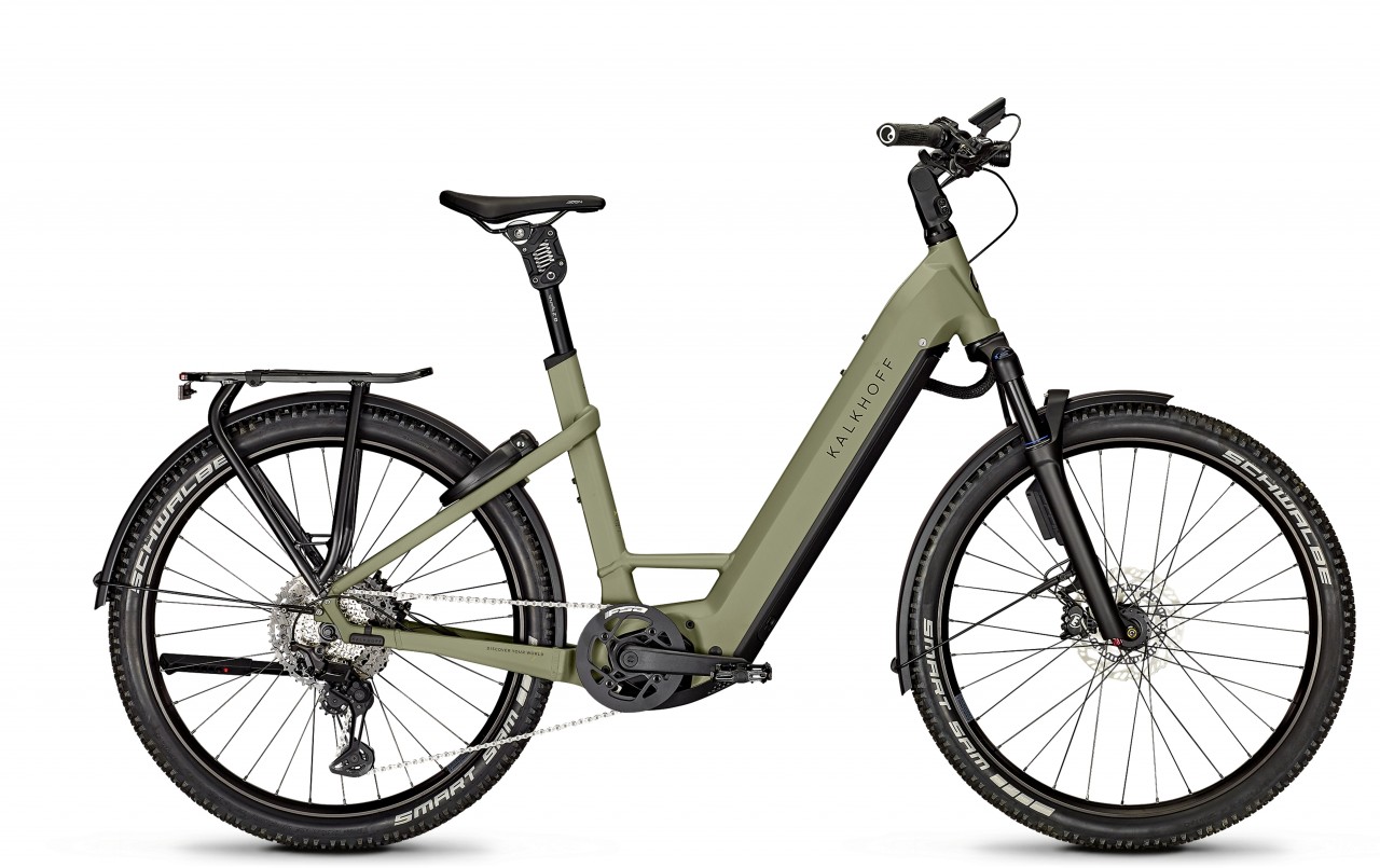 Kalkhoff Entice 7.B Advance ABS urbangreen matt 2023 VTT semi rigide lectrique col de cygne MHW