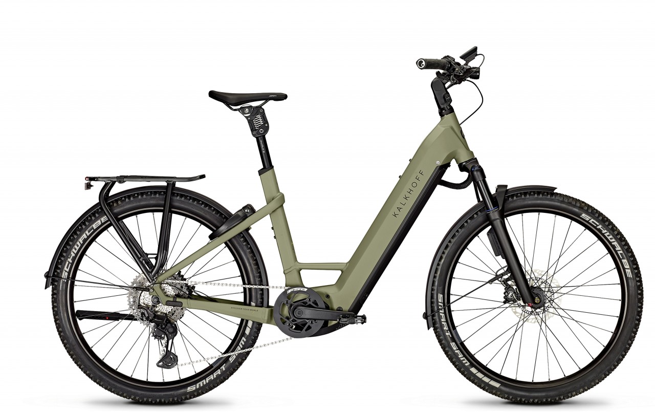 Kalkhoff Entice 7.B Advance+ ABS urbangreen matt 2023 - VTT semi-rigide ?lectrique col de cygne