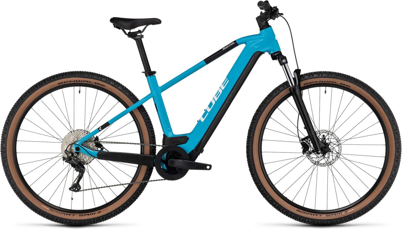 Cube Reaction Hybrid ONE 625 skyblue n white 2023 - VTT semi-rigide électrique